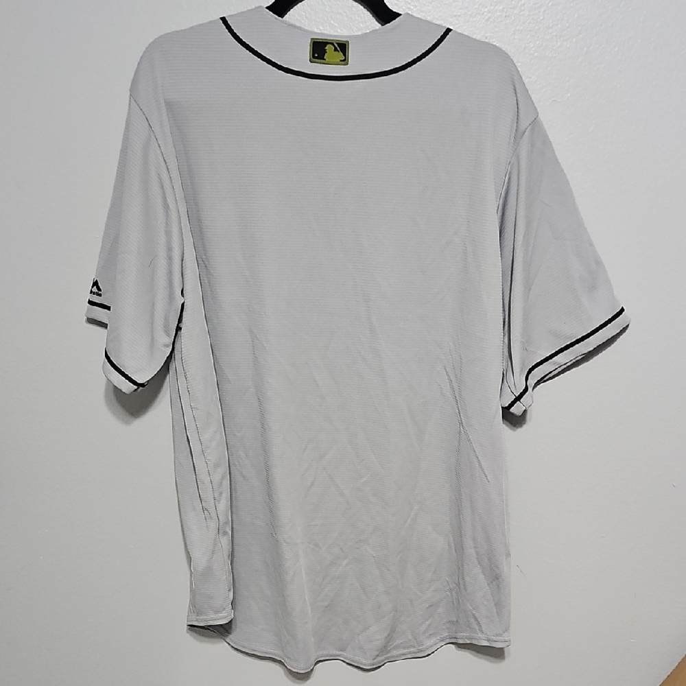 Majestic Gray New York Mets Button-Up Jersey - Picture 4 of 4